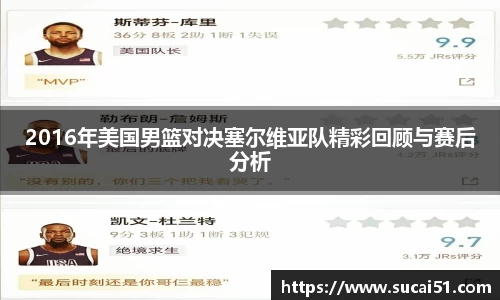 2016年美国男篮对决塞尔维亚队精彩回顾与赛后分析